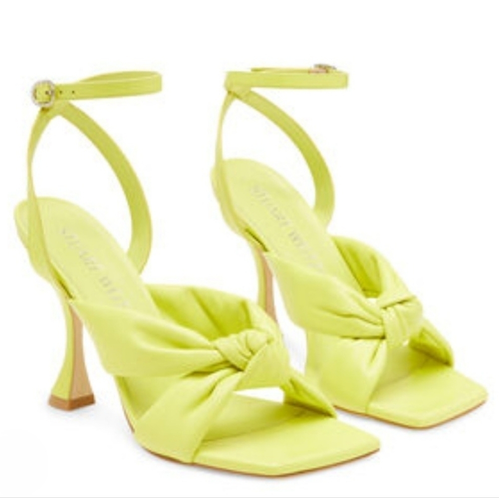Stuart Weitzman Size 8 Pistachio Playa Ankle Strap 100 Knot Sandal